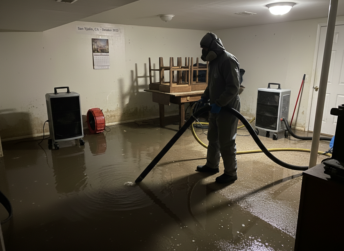 Emergency water cleanup in San Ysidro